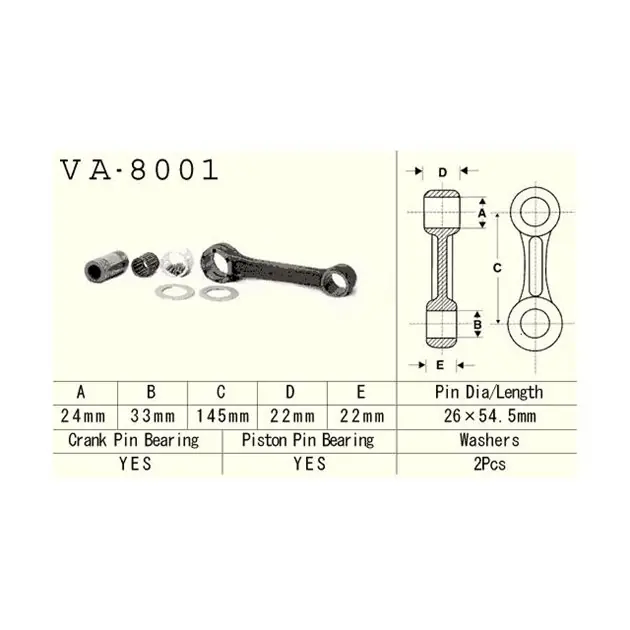 Korbowód Kawasaki KX 500 VESRAH VA-8001 Bestseller