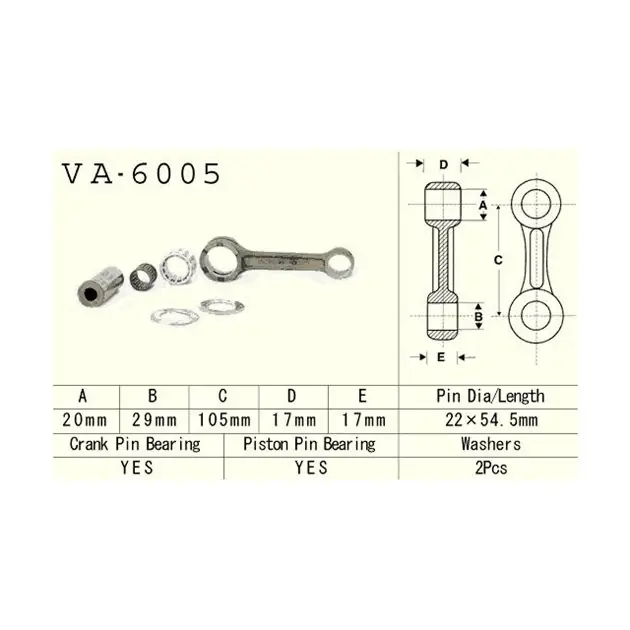 Hit sprzedaży Korbowód Yamaha YZ 125 VESRAH VA-6005