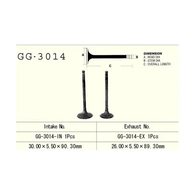 Zawór ssący Suzuki DR 125/DRZ 125, GN 125 (30,00X5,50X90,30mm) Vesrah GG-3014-IN Wyjątkowa oferta