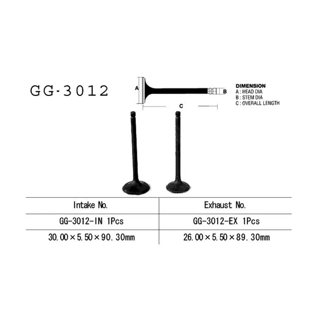 Wyprzedaż Zawór ssący Suzuki GN 125, DR 125, FL 125 (30,00X5,5X90,30mm) Vesrah GG-3012-IN