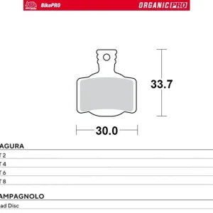 Sprawdź teraz Klocki hamulcowe rowerowe Organic PRO Magura MT 2/4/6/8, Campagnolo Road Disc Moto-Master 730933