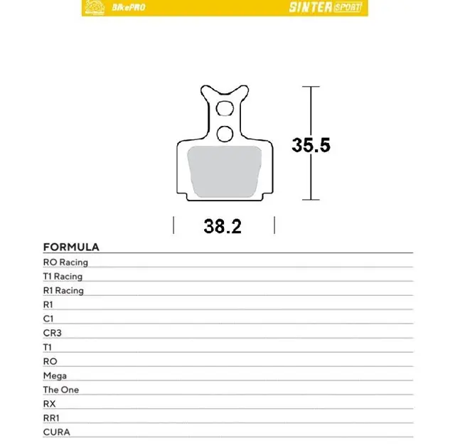 Klocki hamulcowe rowerowe Sinter Sport Metaliczne Formula Cura, RO Racing, T1 Racing, R1 Racing, R1, C1, CR3, T1, RO, Mega, The One, RX, RR1 Moto-Master 730755 Obniżka ceny