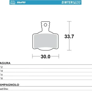 Klocki hamulcowe rowerowe Sinter PRO Metaliczne Magura MT 2/4/6/8, Campagnolo Road Disc Moto-Master 730946 Łatwy zwrot