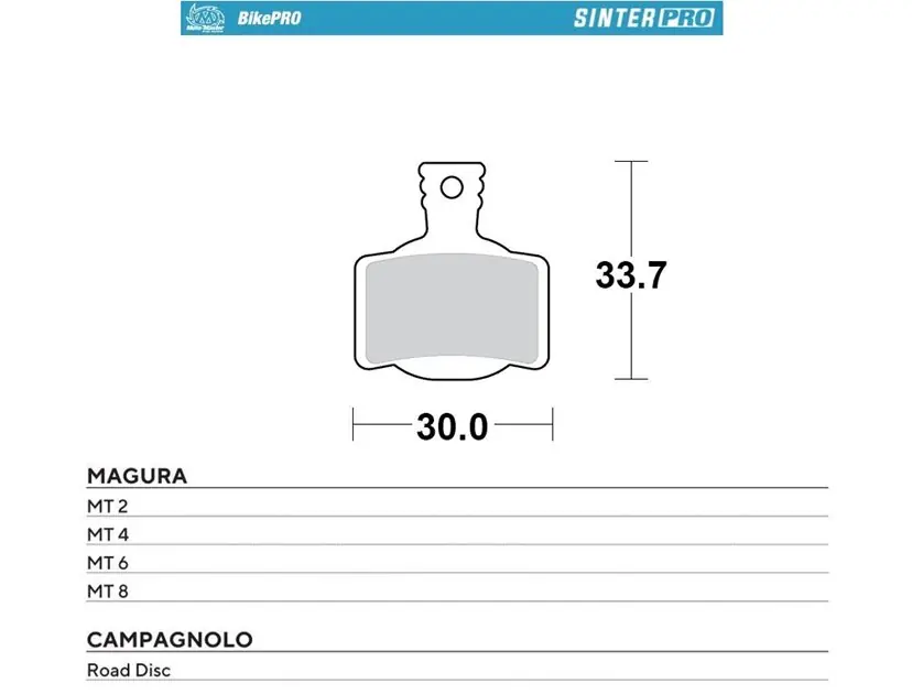 Klocki hamulcowe rowerowe Sinter PRO Metaliczne Magura MT 2/4/6/8, Campagnolo Road Disc Moto-Master 730946 Łatwy zwrot