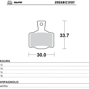 Klocki hamulcowe rowerowe Organic Sport Magura MT 2/4/6/8, Campagnolo Road Disc Moto-Master 730942 Oferta