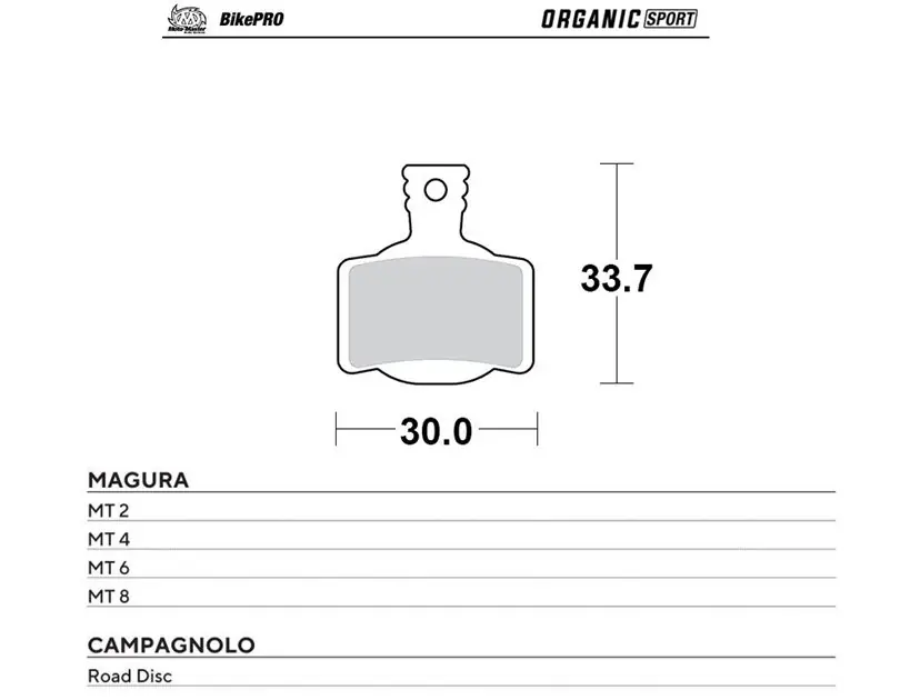 Klocki hamulcowe rowerowe Organic Sport Magura MT 2/4/6/8, Campagnolo Road Disc Moto-Master 730942 Oferta