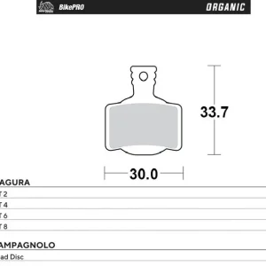 Klocki hamulcowe rowerowe Organic Magura MT 2/4/6/8, Campagnolo Road Disc Moto-Master 730941 Tylko dziś