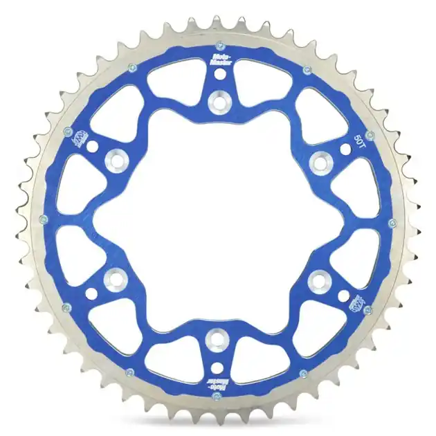 Ekspresowa dostawa Zębatka tylna Dual Ring (stalowo-aluminiowa) Yamaha YZ/YZF, WRF 49 Niebieski Łańc. 520 Moto-Master M620093449