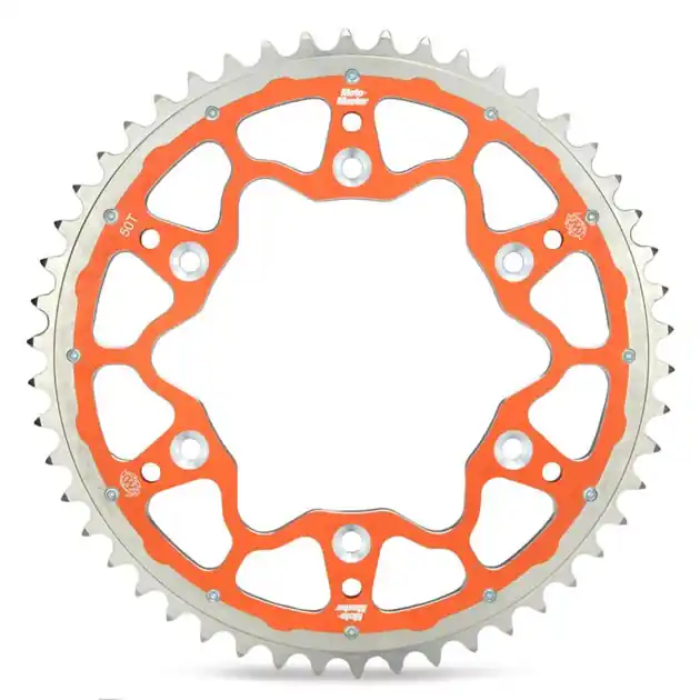 Nowy Zębatka tylna Dual Ring (stalowo-aluminiowa) KTM SX 85, 105 XC 49 Pomarańczowy Łańc. 428 Moto-Master M620083549