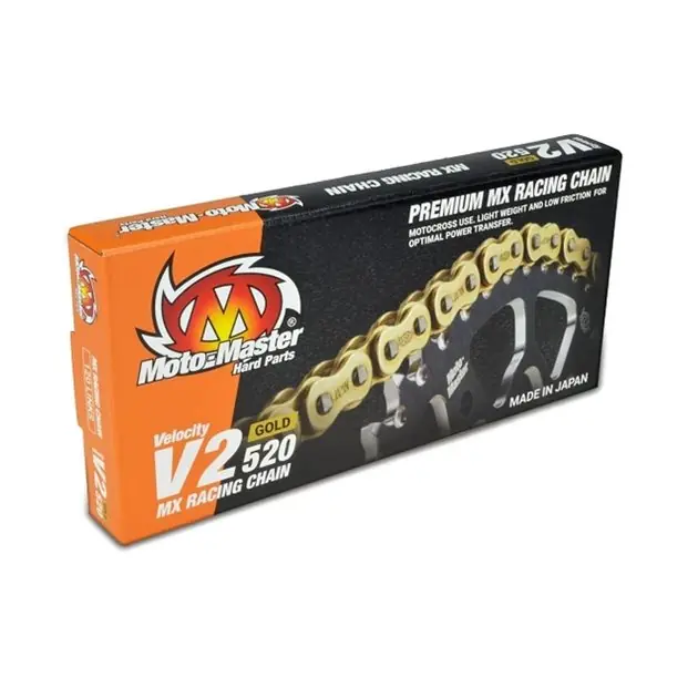 Łańcuch napędowy V2-428G MX Racing Gold Chain Regular złoty 130 ogniw Moto-Master M642801 Nowość