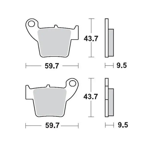 Ekspresowa dostawa Klocki hamulcowe KH346 Sinter Metal Enduro 21 (Nitro) Tył Honda CR 125/250, CRF 150/250/450 Moto-Master M094321