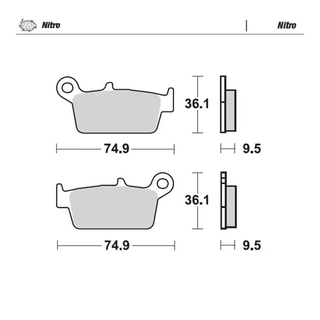 Najlepsza cena Klocki hamulcowe KH131 Sinter Metal Enduro 21 (Nitro) Tył Honda CR 80/85, 125/250/500 Moto-Master M091821