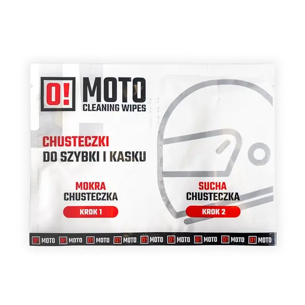 Promocja Chusteczki do kasku mokra i sucha O!Moto Cleaning Wipes Omoto 1 szt OM0021