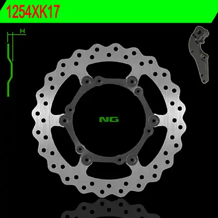 NG1254XKOV17 tarcza hamulcowa PRZÓD Z ADAPTEREM 270MM HUSABERG TE/FE 14-18, HUSQVARNA TC/TE/FC/FE 125/510 14-17, KTM SX/EXC/SXF/EXCF 125/530 08-18 WAV Najlepsza cena