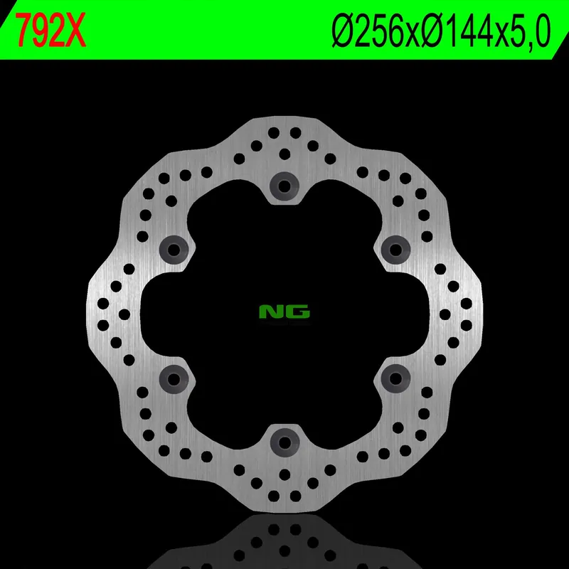 NG792X tarcza hamulcowa TYŁ HONDA XL1000V 03-11, CBR1100XX 97-04, X11 00-03, VFR750F 86-89 (256X144X5 MM) (6X10,5 MM) WAVE Nowy