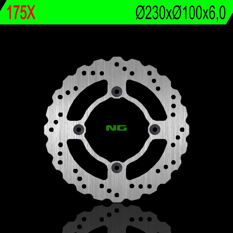 Zniżka NG175X tarcza hamulcowa TYŁ KAWASAKI ZR 750 ZEPHYR 92-97, ZX6R 95-97, ZZR600 90-92 (230X100X6) (4X10,5MM) WAVE