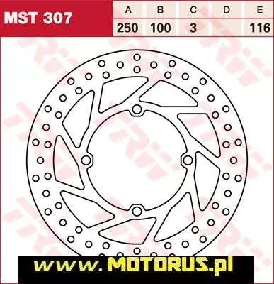 Dostępne od ręki TRW LUCAS tarcza hamulcowa PRZÓD KAWASAKI KX125 03-05, KLX/KX250 93-17, KLX650 93-95, SUZUKI RMZ250 04-06