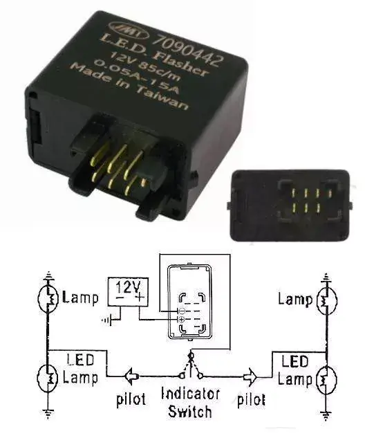 Szybka dostawa Przerywacz do kierunkowskazów 12V 7PIN LED SUZUKI AN250, DL650 04-15, GSF600/650/1250, GSXR600/750/1000. GSXS750 17-21