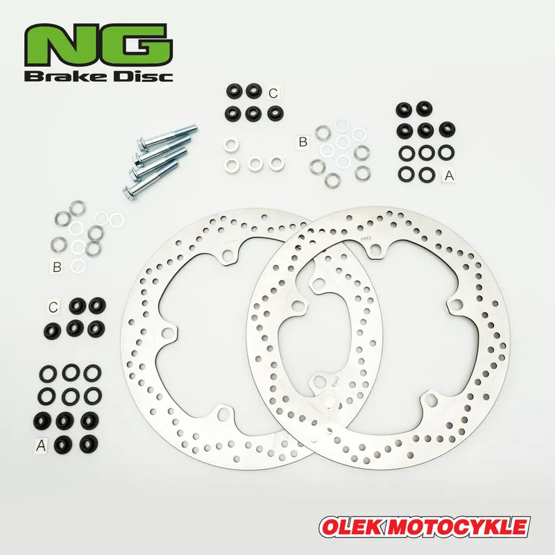 NG1046K28 tarcza hamulcowa PRZÓD BMW R1200GS/ADV 13-18, R 1250GS/ADV 19-22, R 1300GS 22, (320X181X4,8MM) (5X14,0MM) (ZESTAW DWÓCH TARCZ HAMULCOWYCH O Okazja