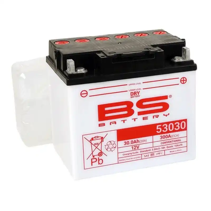 Kup teraz BS 2026/01 AKUMULATOR 53030 (B60-N30L-B) 12V 30AH 186X130X171 (300A) BMW R60/6/7/R65/R75/6/7/R80/7/RT/R90/6/S 69-95, R100/7/CS/RS/RT/S/T/R100GS/R/RS/RT 76-95, K75RT 85-95, K1 89-92, K100 83-93 OBSŁUGOWY - ELEKTROLIT OSOBNO (2) UE2019/1148