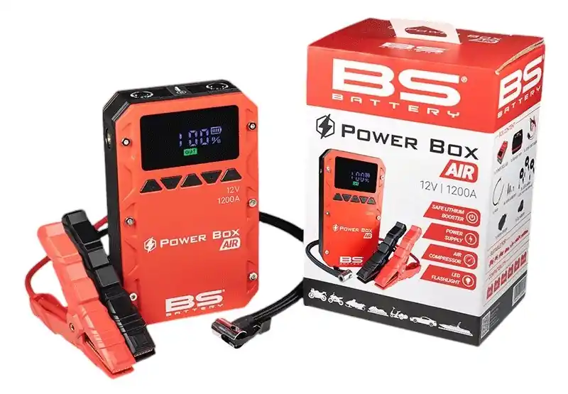 Zamów teraz BS 2026/01 URZĄDENIE ROZRUCHOWE POWER BOX AIR PB02 (JUMP STARTER, POWERBANK, BOOSTER, KOMPRESOR) 12000mAh (37Wh) Z LATARKĄ I POMPKĄ 10,3 BAR / 150 PSI (EL) (8)