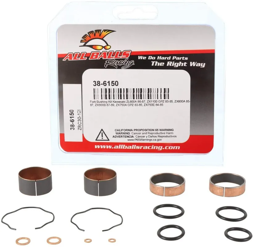 Promocja ALL BALLS ZESTAW TULEJEK (PANEWEK) ZAWIESZENIA PRZEDNIEGO Kawasaki ZL600A 86-87, ZX1100 GPZ 83-85, ZX600A 85-87, ZX600B 87-89, ZX750A GPZ 83-85, ZX750E 84-85, Suzuki GSX250R 18-24, Yamaha MT03 20-24, YZFR3 19-24