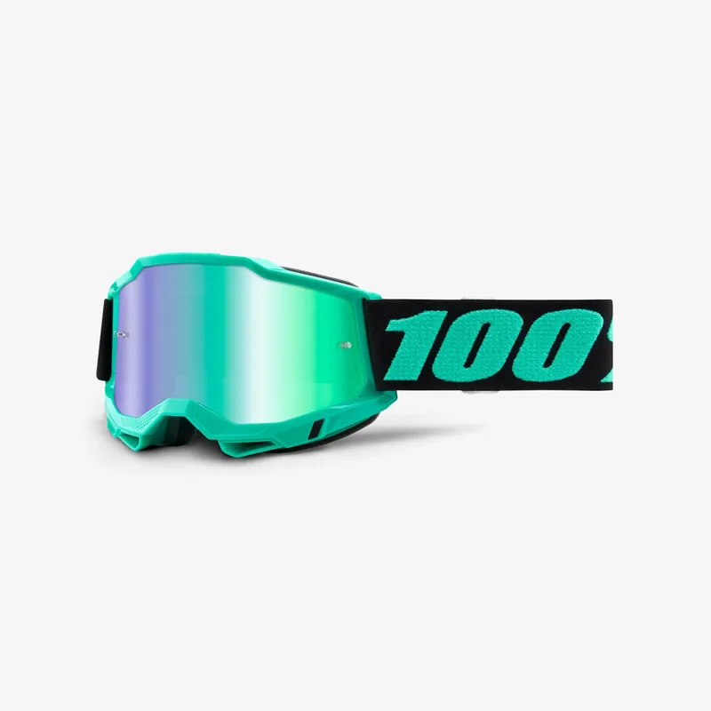 100 PROCENT ACCURI 2 GOGGLE TOKYO - MIRROR GREEN LENS - GOGLE ACCURI 2 KOLOR SELEDYNOWY/CZARNY SZYBKA ZIELONE LUSTRO Taniej