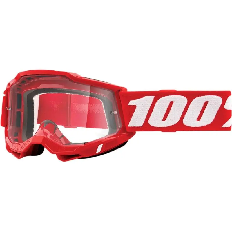 100 PROCENT (2023) FA20 ACCURI 2 GOGGLE RED - CLEAR LENS GOGLE ACCURI 2 KOLOR CZERWONY SZYBKA PRZEŹROCZYSTA STARY KOD 50221-101-03 Nowość