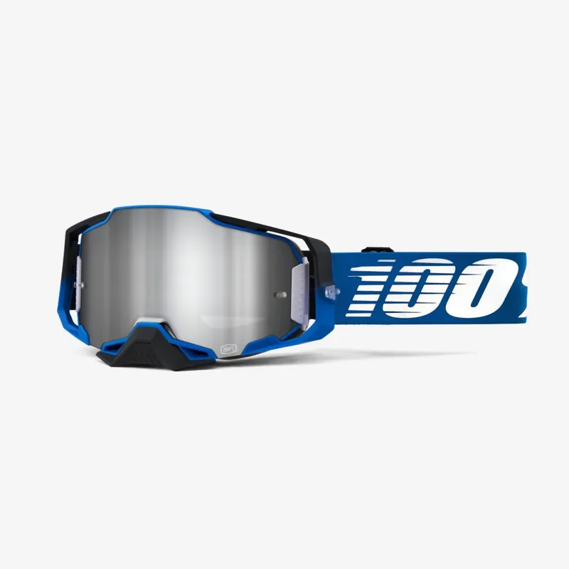 100 PROCENT FA21 GOGLE ARMEGA ROCKCHUCK - FLASH SILVER LENS KOLOR NIEBIESKI/CZARNY/BIAŁY SZYBKA SREBRNE LUSTRO Cena promocyjna