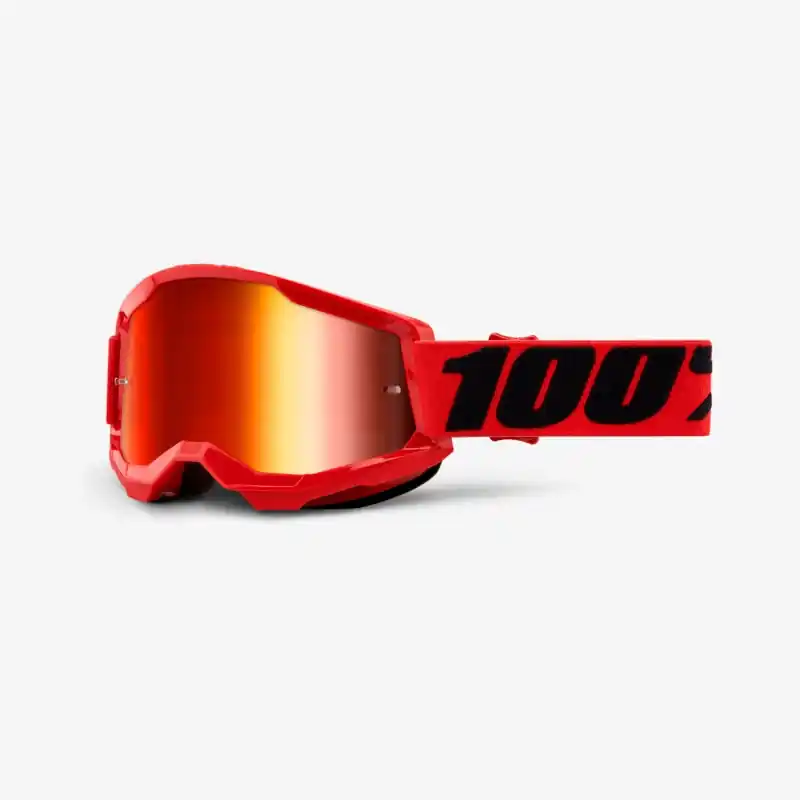 100 PROCENT (2023) GOGLE MODEL STRATA 2 RED - MIRROR RED LENS KOLOR CZERWONY SZYBKA CZERWONE LUSTRO STARY KOD 50421-251-03 Oferta