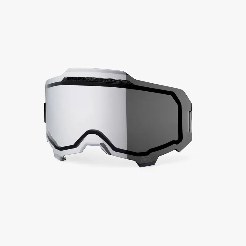 100 PROCENT ARMEGA / ARMATIC REPLACEMENT LENS - DUAL PANE VENTED SILVER LENS - SZYBA/SZYBKA PODWÓJNA WENTYLOWANA DO GOGLI ARMEGA KOLOR SREBRNE LUSTRO Ostatnia szansa
