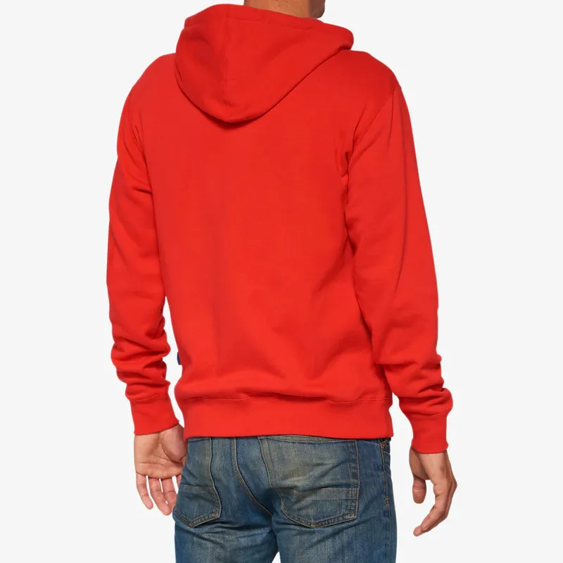 100 PROCENT BLUZA NA ZAMEK OFFICIAL ZIP HOODIE FLEECE RED KOLOR CZERWONY ROZMIAR XL Nie przegap