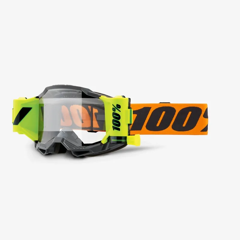 100 PROCENT GOGLE ACCURI 2 FORECAST ROLL-OFF ORANGE - KOLOR POMARAŃCZOWY/SZARY/ŻÓŁTY FLUO SZYBKA PRZEŹROCZYSTA Tani