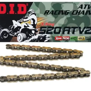 Łańcuch napędowy 520 ATV2 G&B Złoty 102 X-RING otwarty z zapinką DID 520ATV2GB-102FB Popularny