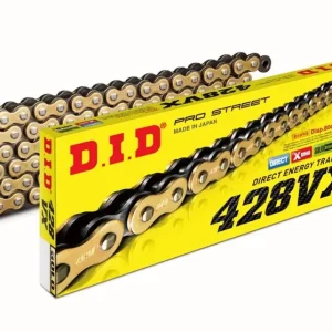 Łańcuch napędowy 428 VXG&B złoty 140 ogniw O-RING DID 428VXGB-140 Ekspresowa dostawa