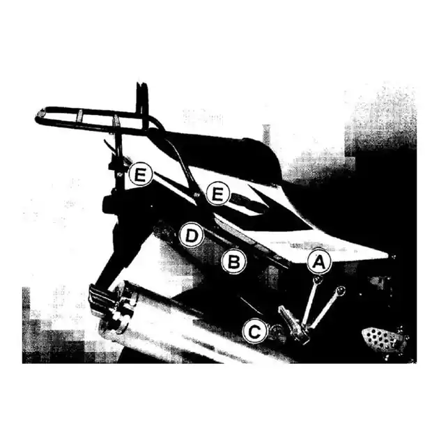 Stelaż pod kufer centralny Suzuki GSX-R 600 / 750 2004 - 2005 Hepco Becker 6503502 01 01 Najlepsza cena