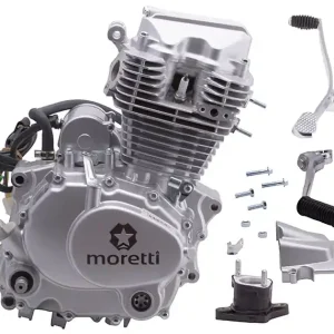 Silnik Moretti pionowy 162FMJ, 150cc 4T, 5-biegowy manual, srebrny Szybka wysyłka