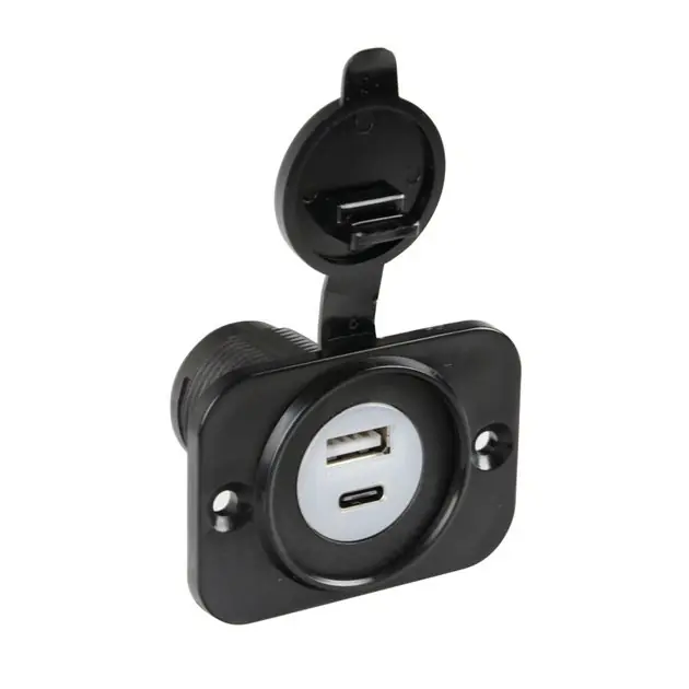 Hit sprzedaży Uniwersalna ładowarka motocyklowa USB A i USB C 12-24V Lampa 39120
