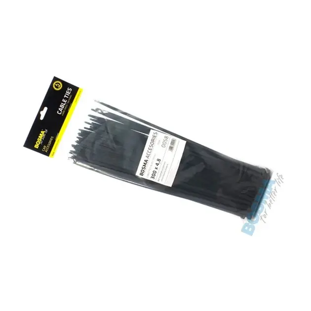 Ekspresowa dostawa Opaska zaciskowa BOSMA 4,8*300 mm BLACK (100 szt.) 0058