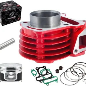 Bezpieczne zakupy Cylinder 80cc Moretti do skutera Barton Huragan 5 z silnikiem poziomym, kolor czerwony