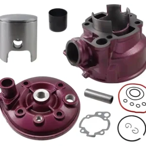 Promocja Cylinder i głowica Moretti do motoroweru 2T 90cc AM6 fioletowe