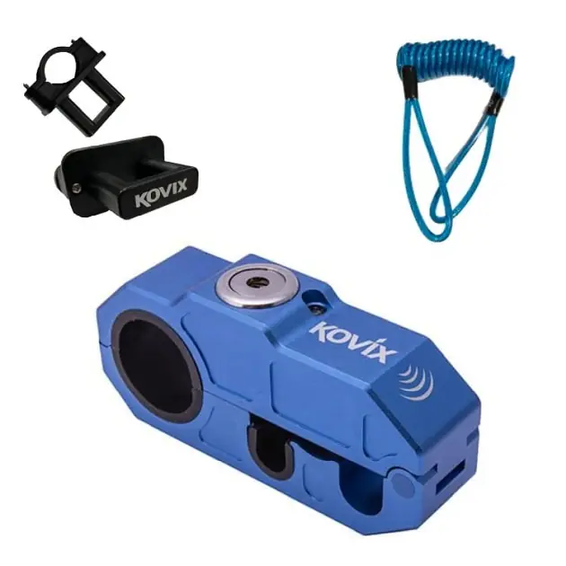 Obniżka ceny Blokada manetki z alarmem GRIP LOCK KHL Niebieska do quada / motocykla KOVIX BTHKOV003 [11721348]