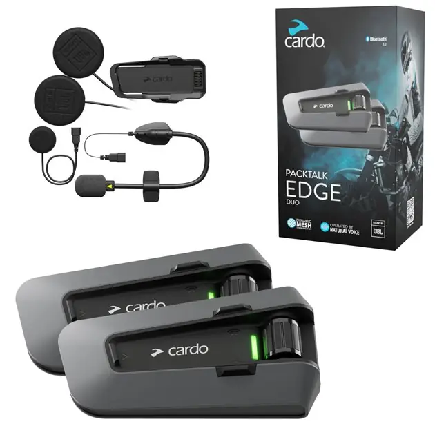 Nie przegap Interkom motocyklowy DUO 2-pak Edge Mesh 2.0 Bluetooth Cardo PT200101