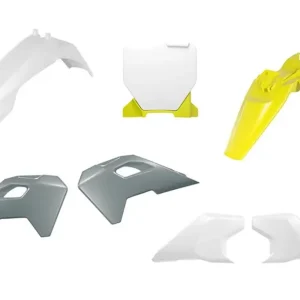 Do wyczerpania zapasów Komplet plastików Husqvarna TC 50 OEM biały/żółty/szary Racetech KITHSQ-OEM-050