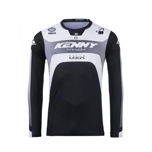 Koszulka Cross/Enduro Kenny Racing Track Focus Black/White Czarny/Biały/Szary XXXL 251-3403011-5909 Szybka wysyłka