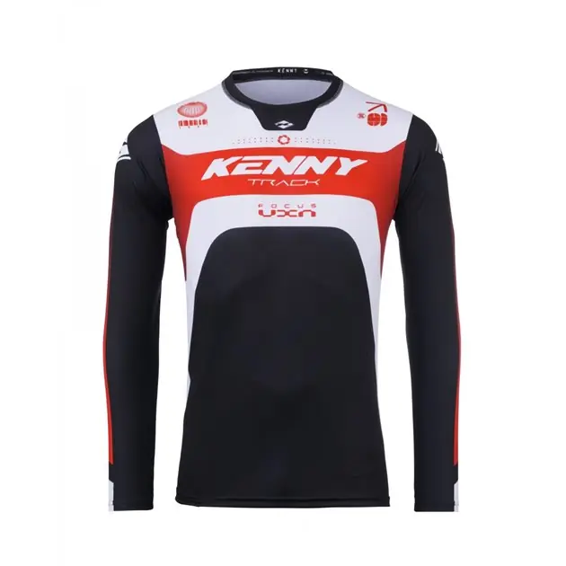 Koszulka Cross/Enduro Kenny Racing Track Focus Red Czarny/Biały / Czerwony S 251-3403011-5401 Oferta limitowana