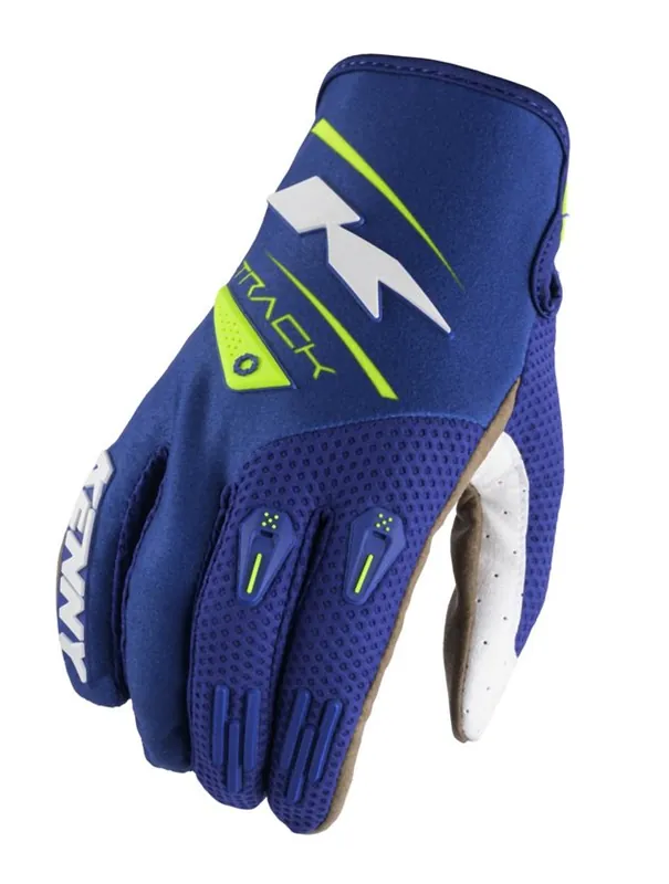 Rękawice cross/enduro Track Kid/Junior Navy/Neon Yellow M (4 lata) Kenny Racing 241-2803202-0332 Rabat