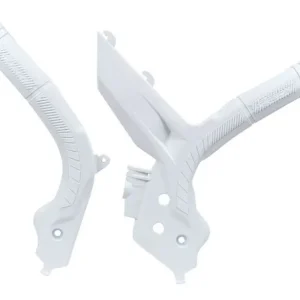 Oferta czasowa Osłony ramy Bi-Material Super Grip KTM SX 125/150/250, SXF 250/350/450, EXC/EXCF 150/250/350/450 białe RACETECH PRTKTMBN002