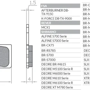 Klocki hamulcowe rowerowe Sinter Spiekane Metaliczne MTB/Szosa/Elektryk Brenta BR422 Wyjątkowa oferta
