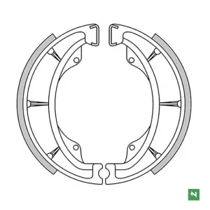 Łatwy zwrot Szczęki hamulcowe tył Kawasaki KLR 600, KX 125/250/500, KH 125, BN 125 Eliminator, AR 125, Suzuki EN 125, GN 125/250, GZ 125, RM 500, VL 125 NEWFREN GF1147